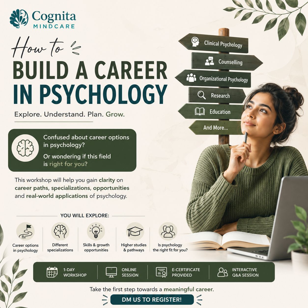 How to Build a Career in Psychology workshop flyer